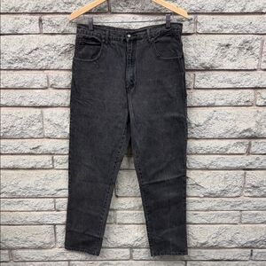 Men's Y2K  Black Straight-Leg Jeans